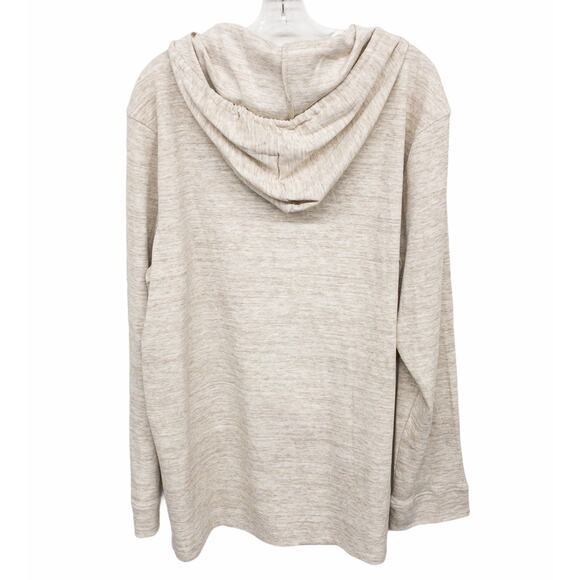 Onia Tan Brown Julian  Long Sleeve Henley Hoodie Men's Small Medium XL - Picture 4 of 5